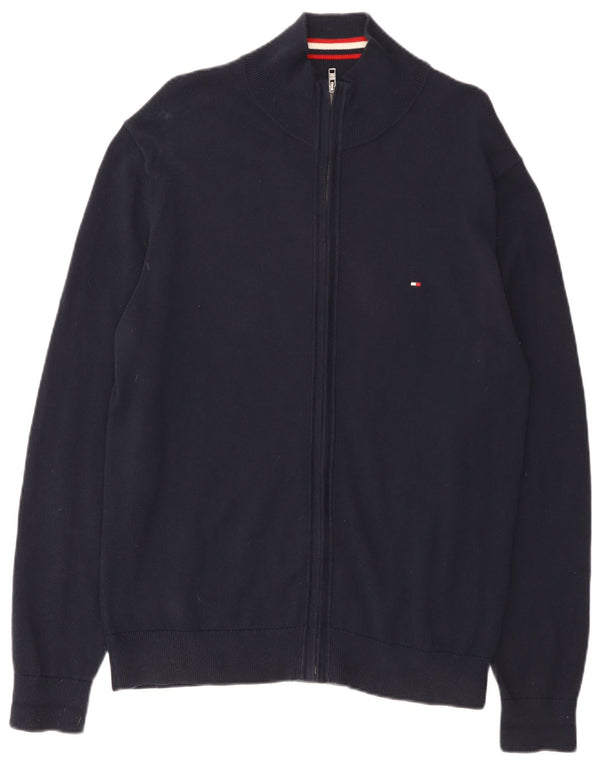 Tommy Hilfiger Herren Strickjacke 2XL Marineblau Baumwolle