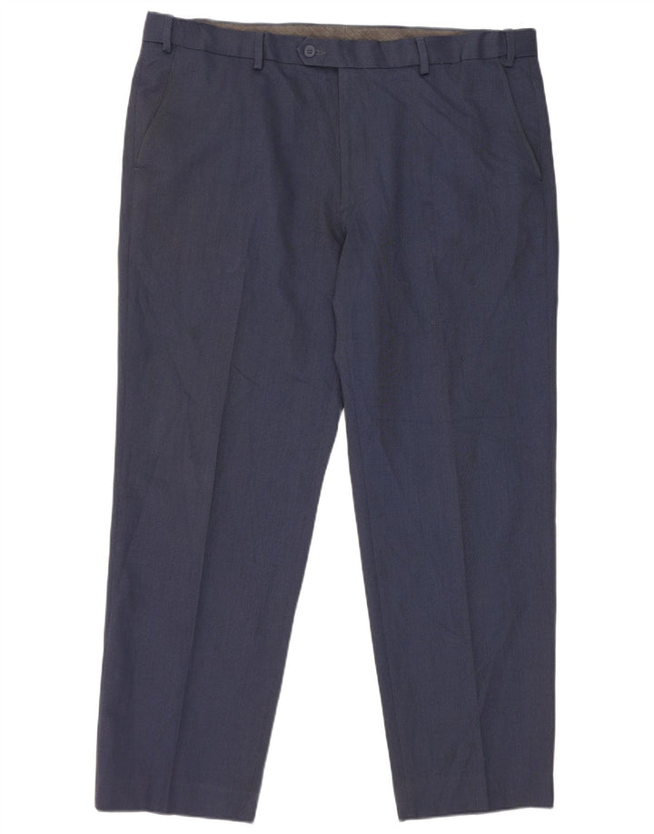 Marks & Spencer Herren-Anzughose mit normaler Passform, W40 L29, Marineblau, Polyester