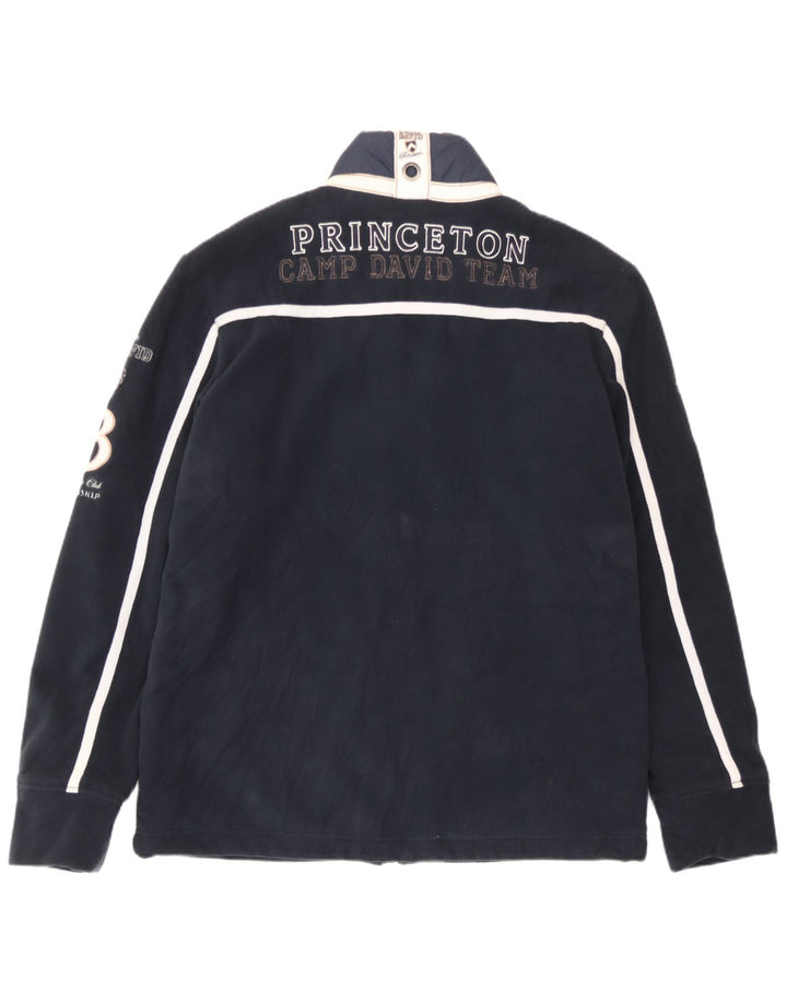 Camp David Herren-Bomberjacke mit Grafik, UK 40, Größe L, Marineblau, Farbblock