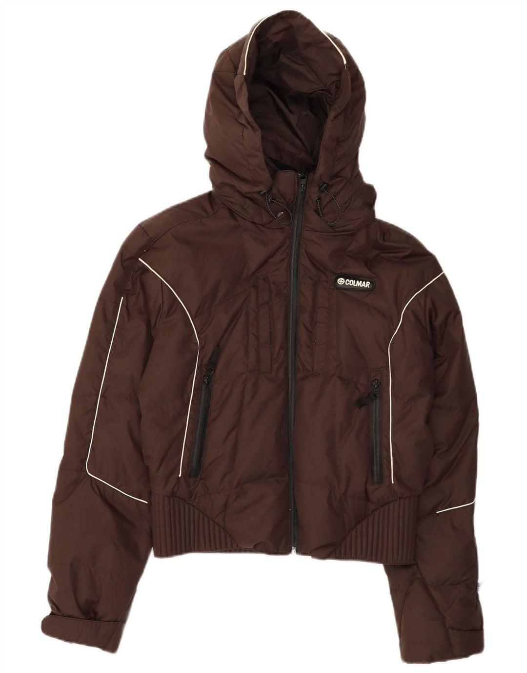 Colmar Damen Wattierte Jacke mit Kapuze IT 42 Mittelbraunes Polyamid