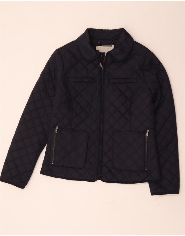 Hobbs Damen Steppjacke UK 12 Medium Marineblau Polyamid