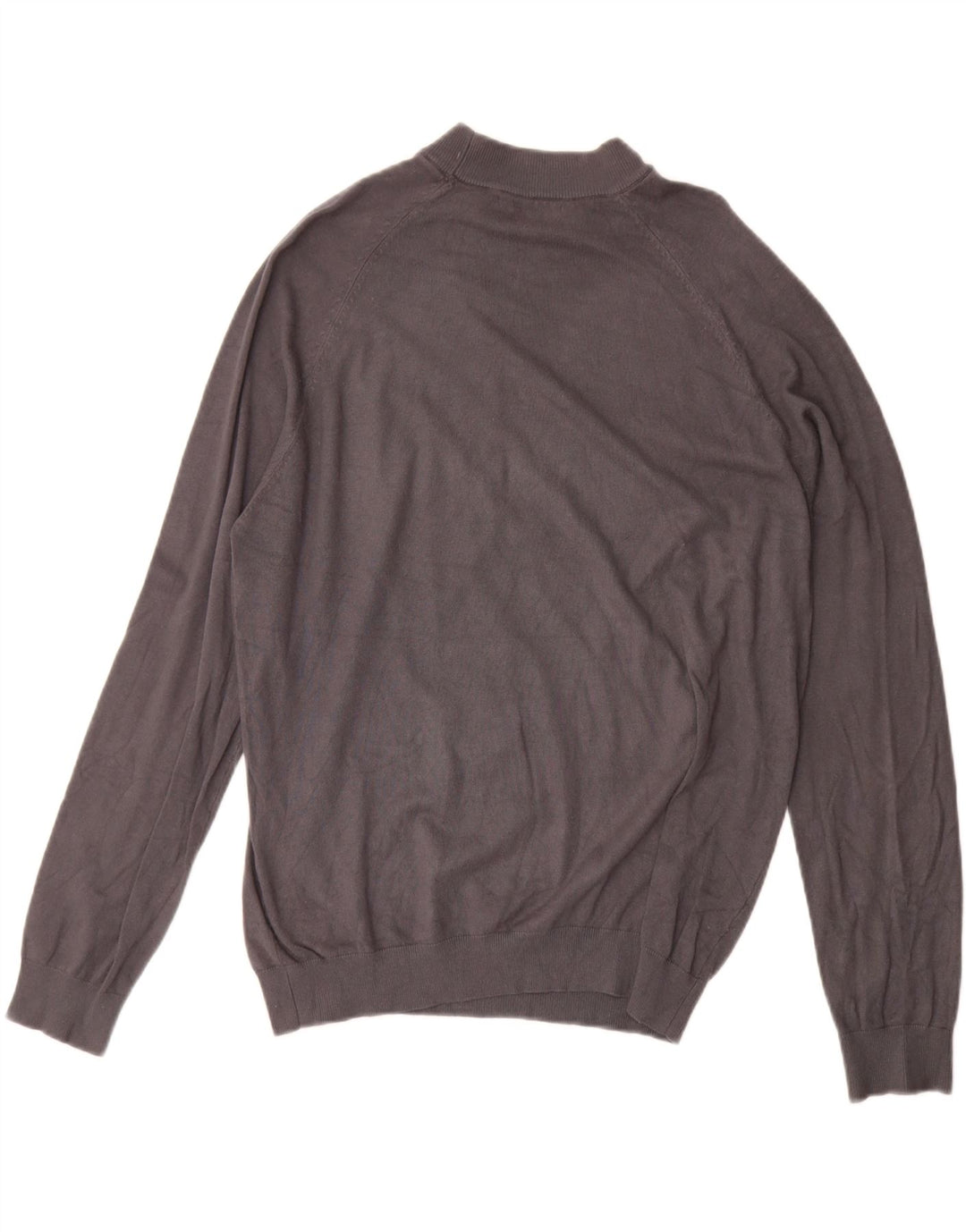 Zara Herren-Pullover mit Rundhalsausschnitt, mittelgraue Viskose