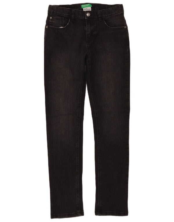 Benetton Slim Jeans für Jungen, 11–12 Jahre, 2XL W28 L30, graue Baumwolle