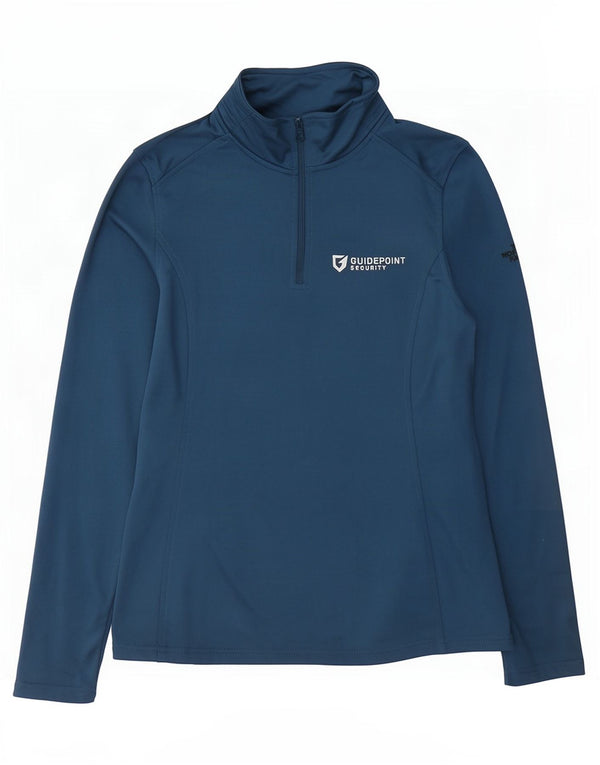 The North Face Womens Zip Neck Pullover Tracksuit Top UK 10 Small Navy Blue