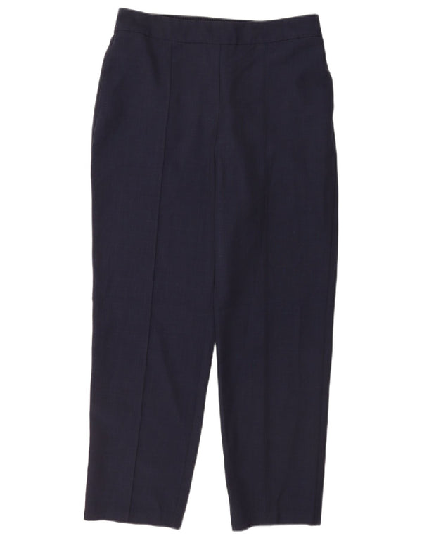 Marks & Spencer Chino-Hose für Damen, UK 44, Größe L W32 L27, Marineblau kariert