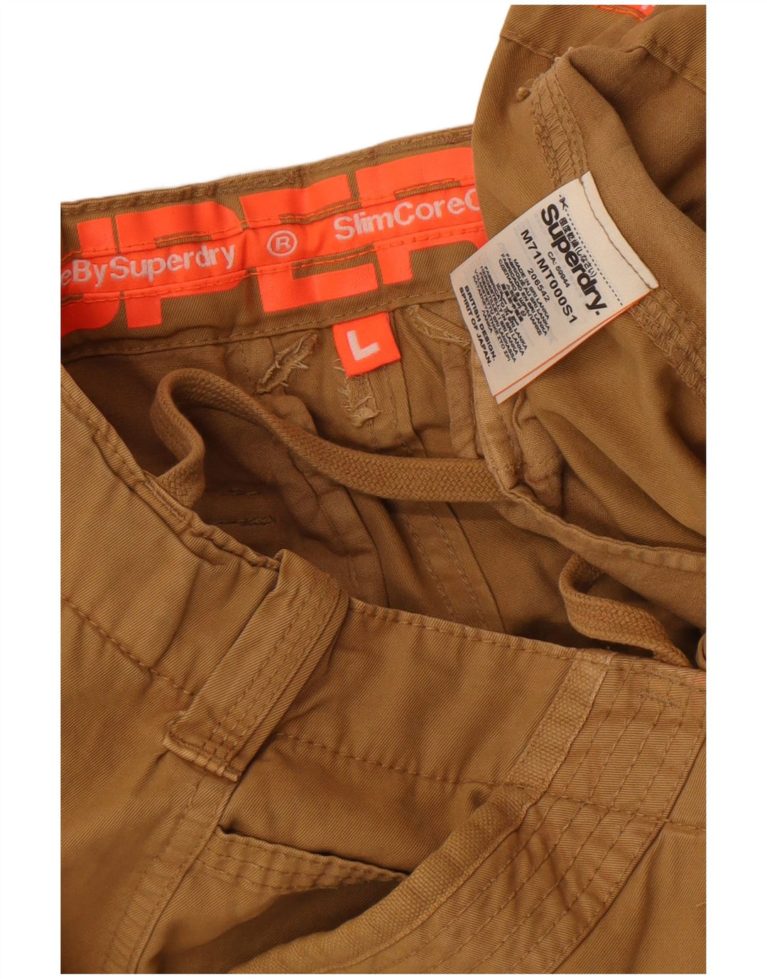 Superdry Herren Cargo-Shorts, Größe L, W36, Beige, Baumwolle