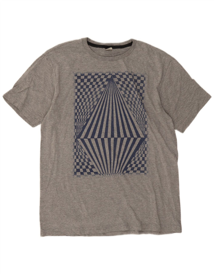Volcom Herren-T-Shirt mit Grafik, Größe L, Grau