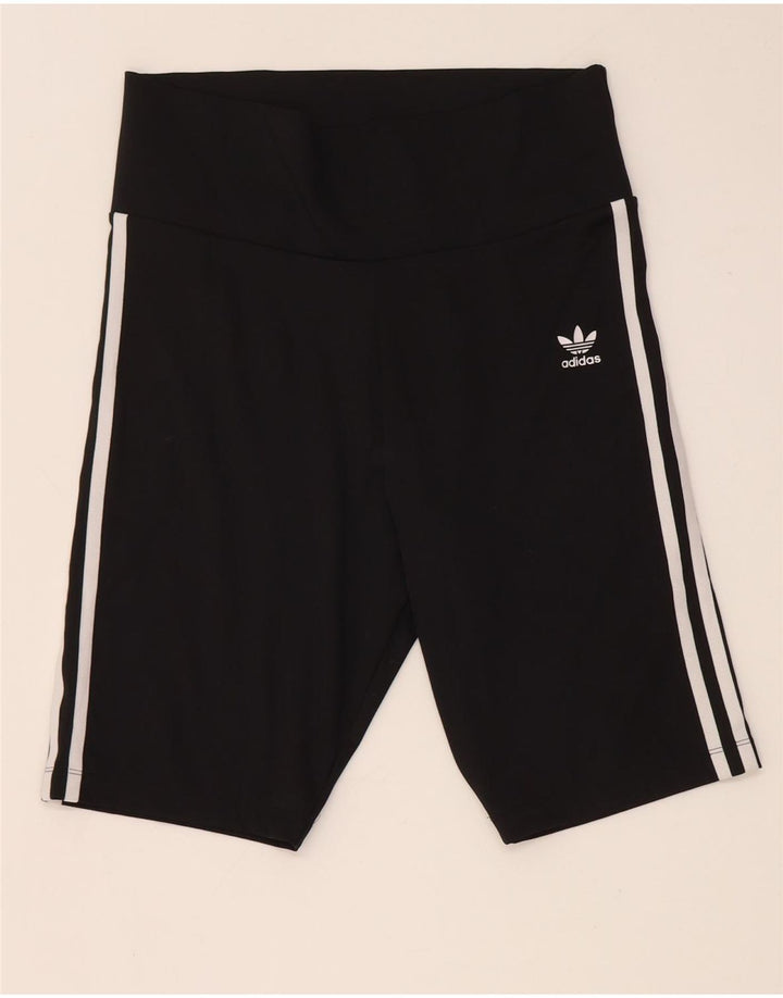 Adidas Damen Sportshorts UK 14 Large Schwarz Polyester