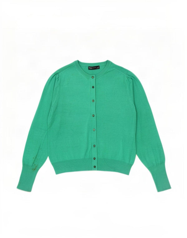 Marks & Spencer Damen-Cardigan-Pullover UK 14 Große grüne Viskose