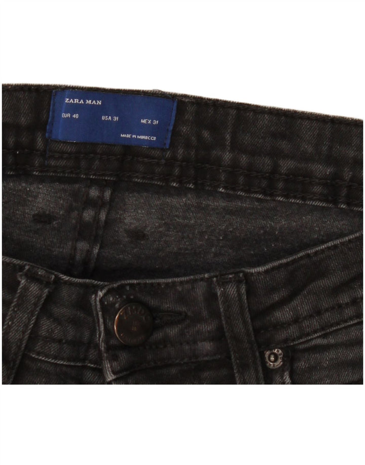 Zara Herren Slim Jeans EU 40 Medium W31 L30 Schwarz