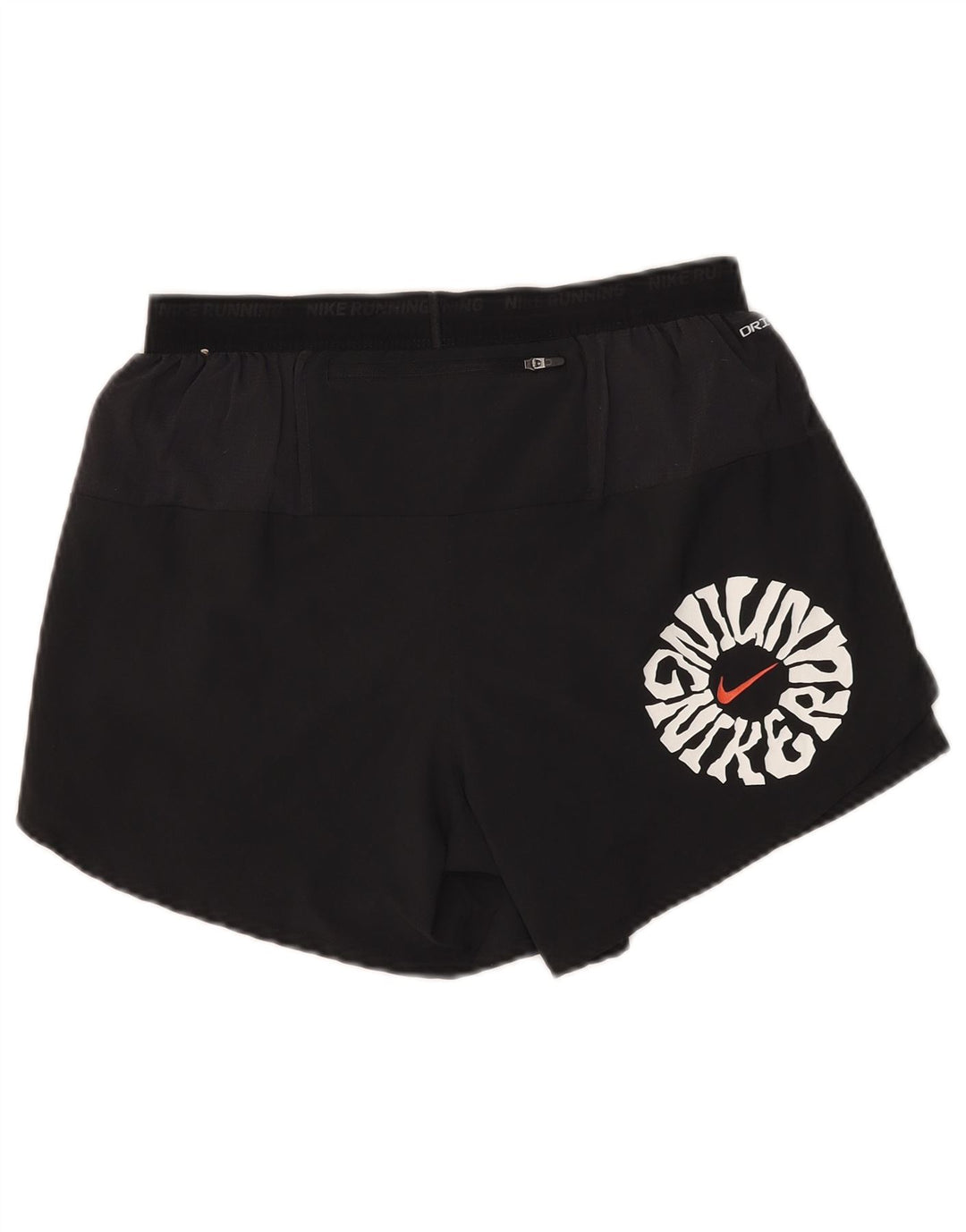Nike Damen Dri Fit Graphic Sport Shorts UK 14 Medium Schwarz Polyester