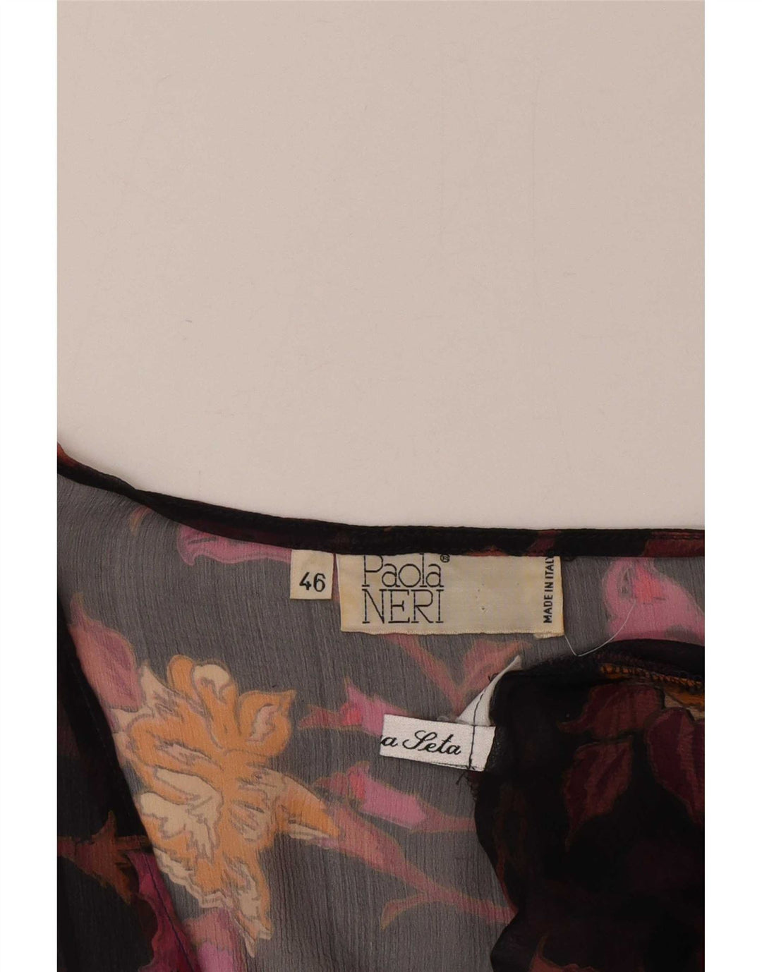 Paola Neri Damen Kurzarm-Hemdbluse IT 46 Large Mehrfarbig