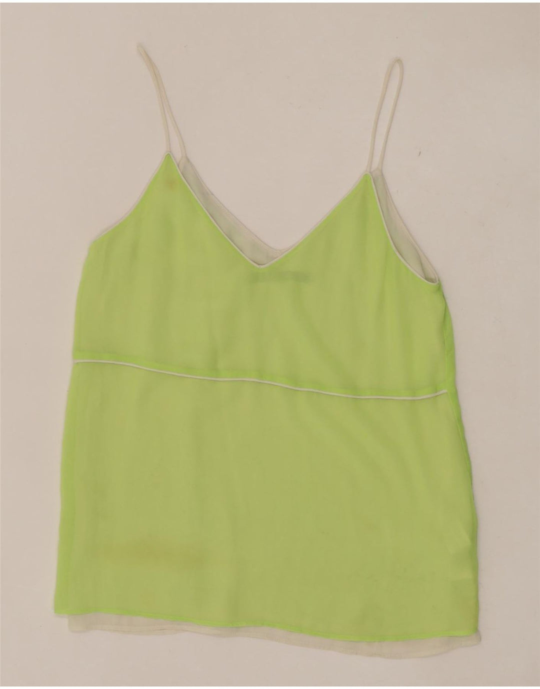 Zara Damen Cami Top UK 10 Small Grün Polyester