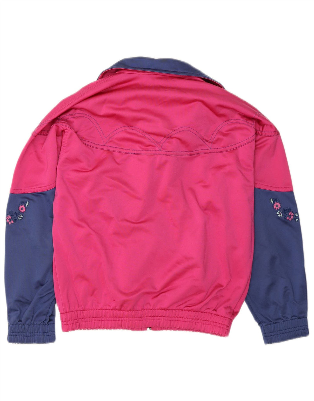 Diadora Damen-Trainingsanzug-Top-Jacke, UK-Größe 28, klein, rosafarbenes Farbblock-Polyester