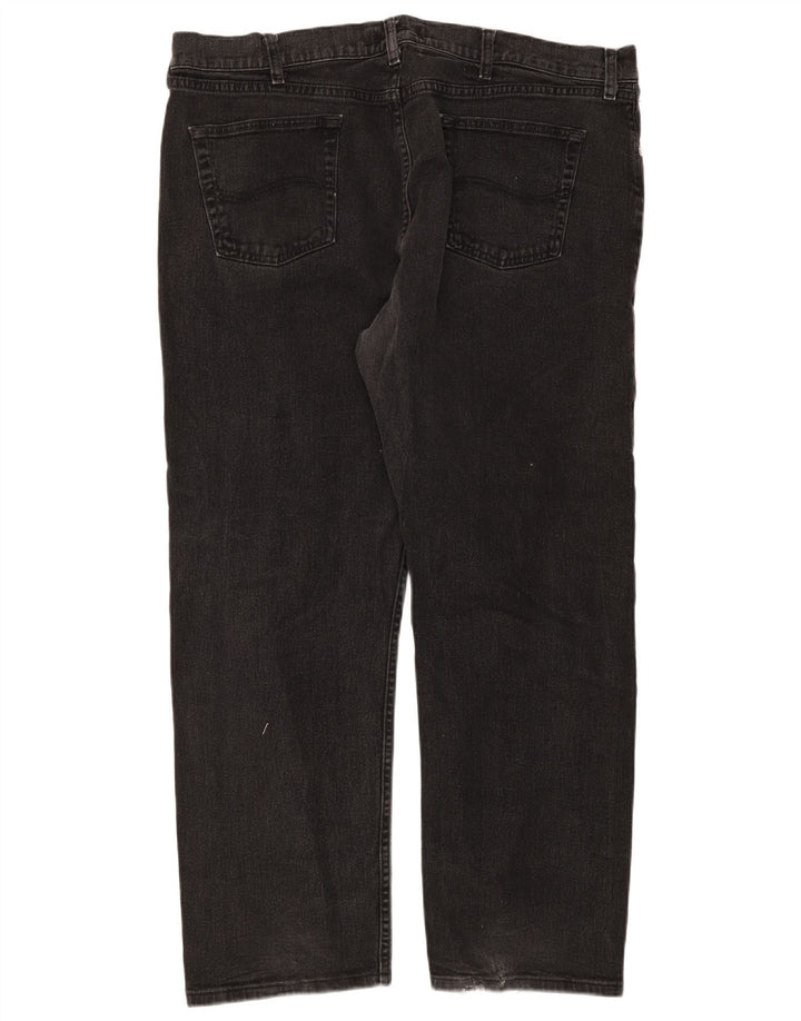 Lee Herren-Jeans mit normaler Passform, gerade Passform, W42, L30, schwarze Baumwolle