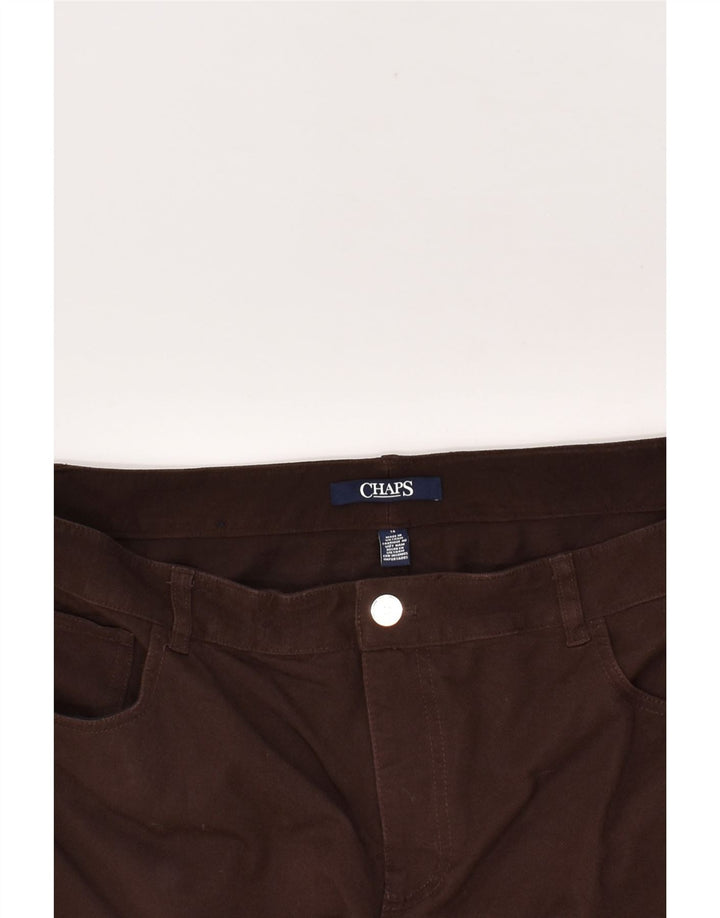 CHAPS Womens Bootcut Casual Trousers US 16 2XL W38 L27  Brown Cotton | Vintage Chaps | Thrift | Second-Hand Chaps | Used Clothing | Messina Hembry 