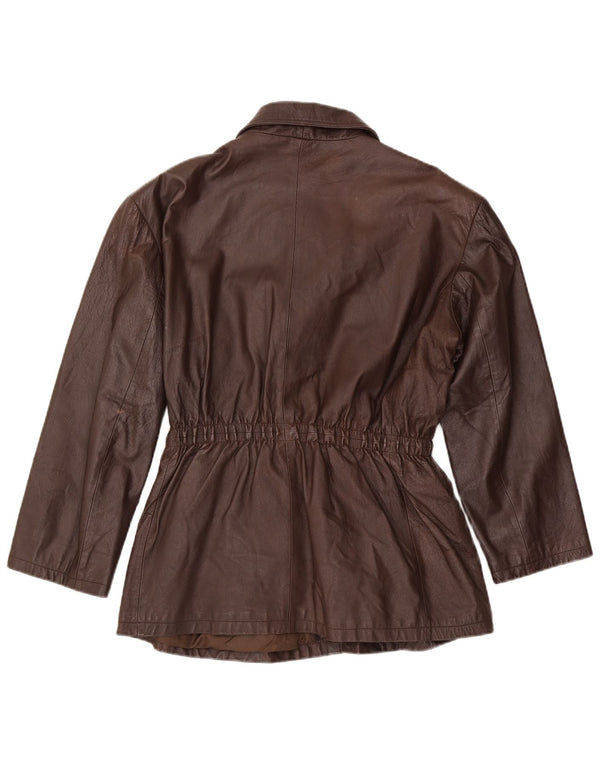 Vintage Damen Lederjacke UK 20 2XL Braun