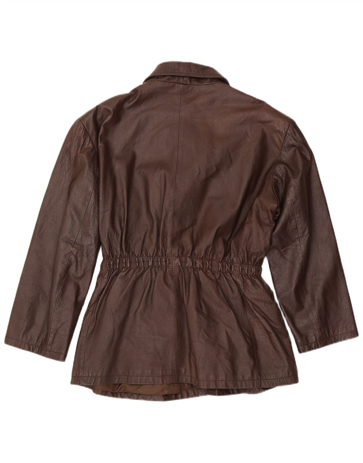Vintage Damen Lederjacke UK 20 2XL Braun