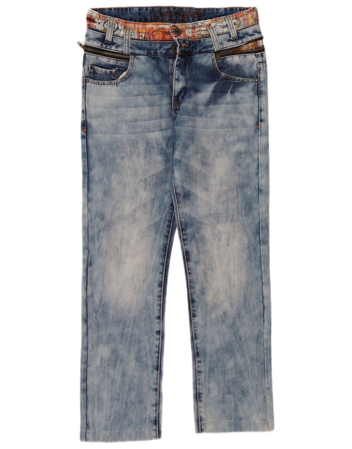 Desigual Herren Straight Jeans W32 L30 Blaue Baumwolle