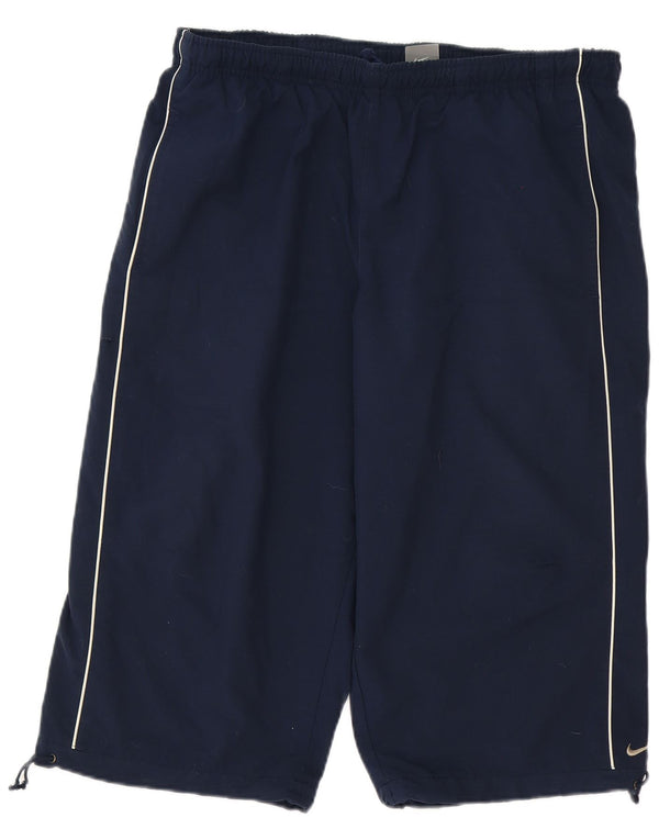 Nike Herren Sport Shorts XL Marineblau gestreift Polyester Sport