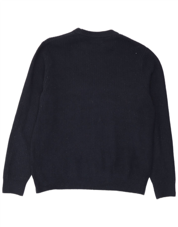Marks & Spencer Herren-Pullover mit Rundhalsausschnitt, groß, Marineblau, Acryl