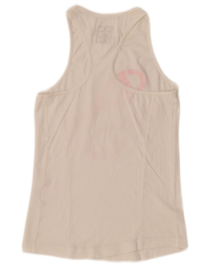 Champion Damen Grafik-Weste-Top, UK 8, Small, Weiß