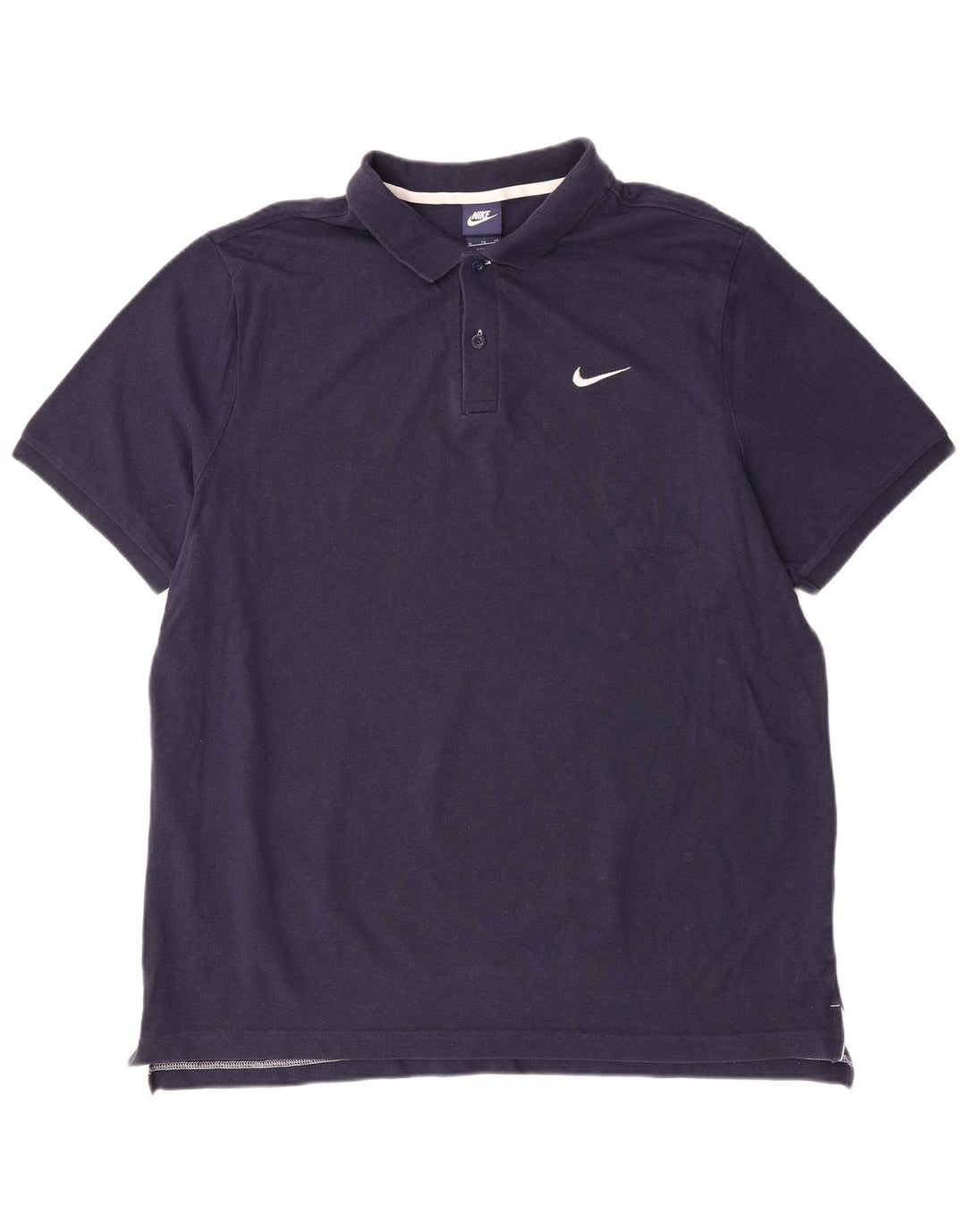 NIKE Herren Poloshirt XL Marineblau Baumwolle