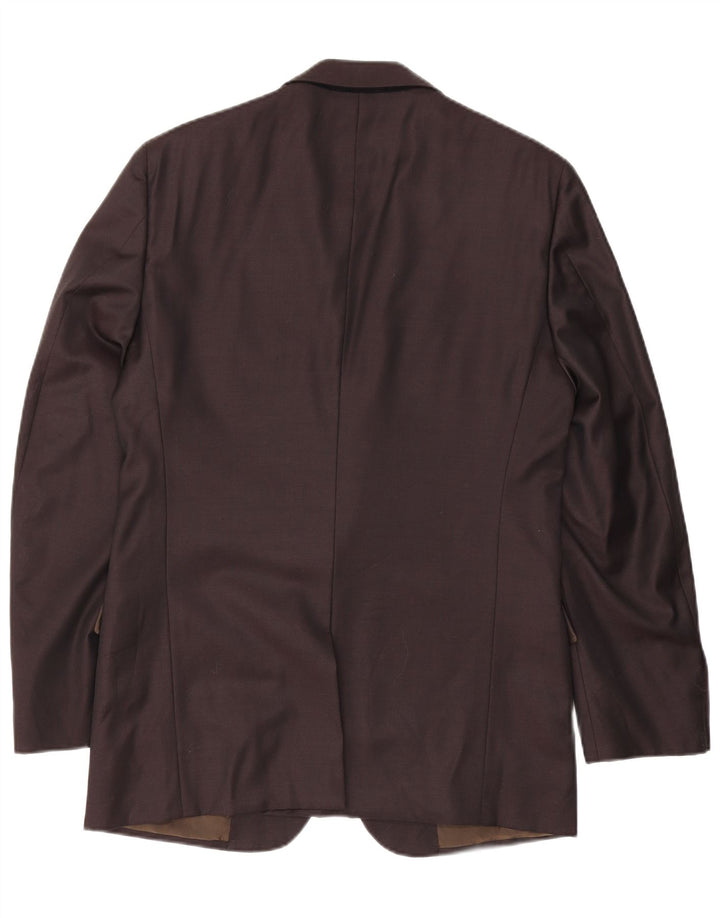 Calvin Klein Herren-Blazer mit 2 Knöpfen, groß, Burgunderrot, Schurwolle
