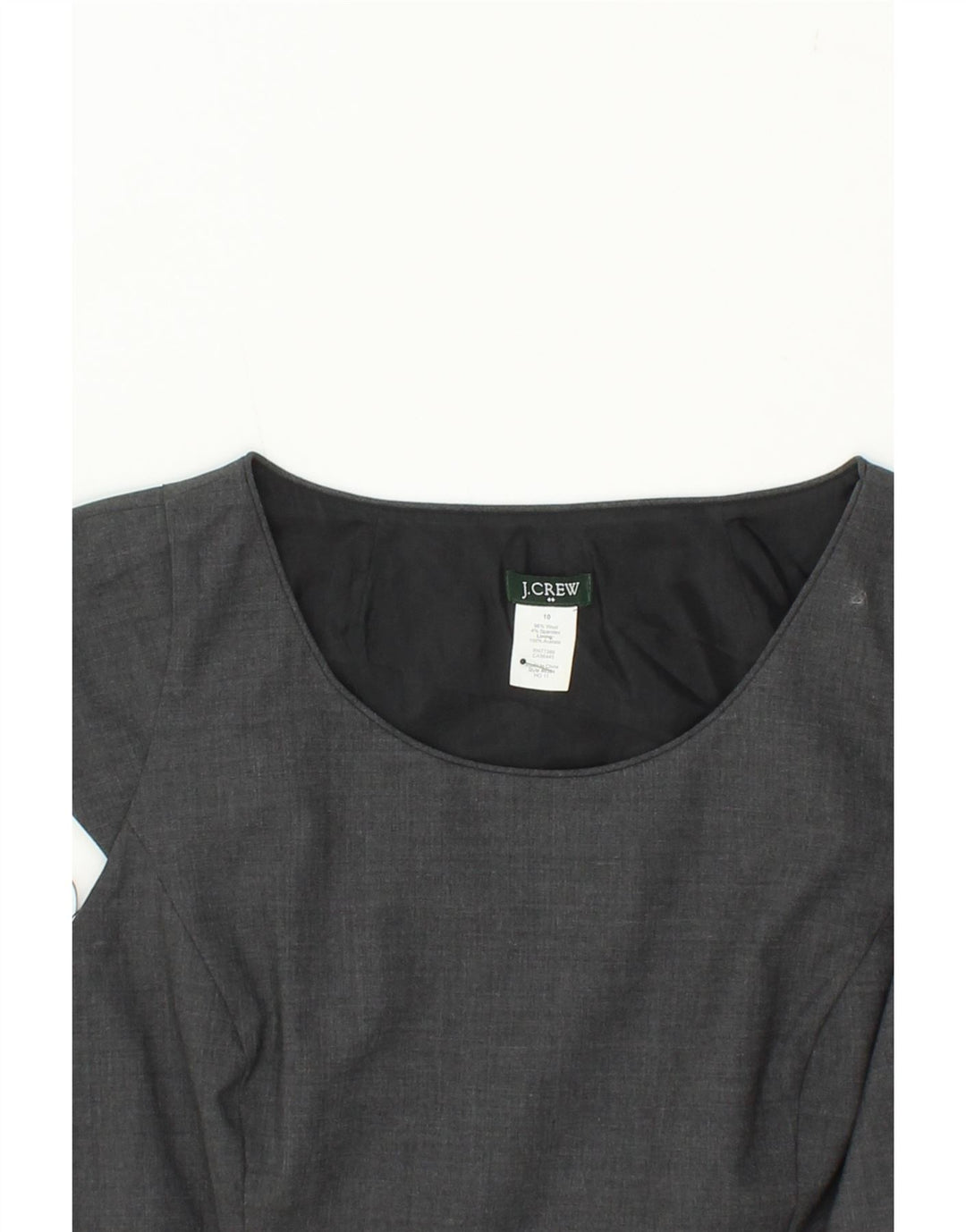 J. CREW Womens Sheath Dress US 10 Large Grey Wool Vintage J. Crew and Second-Hand J. Crew from Messina Hembry 