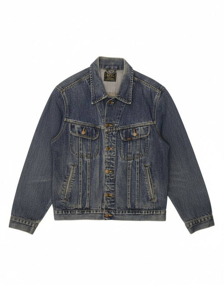 LEE Herren Jeansjacke UK 40 Große blaue Baumwolle