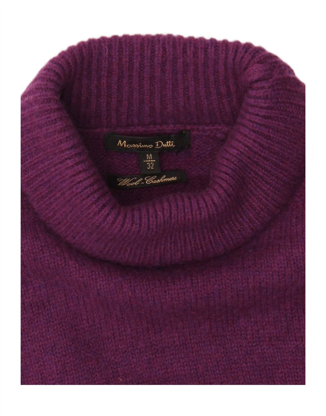 Massimo Dutti Rollkragenpullover für Damen, Gr. 12, Mittelviolett