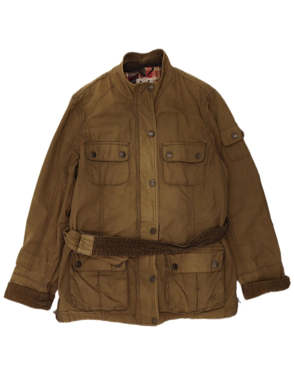 Crew Clothing Damen Utility-Jacke UK 12 Medium Khaki Baumwolle