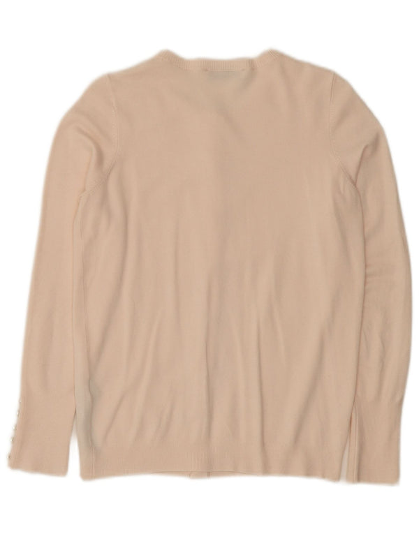 Zara Womens Cardigan Sweater UK 12 Medium Pink Viscose