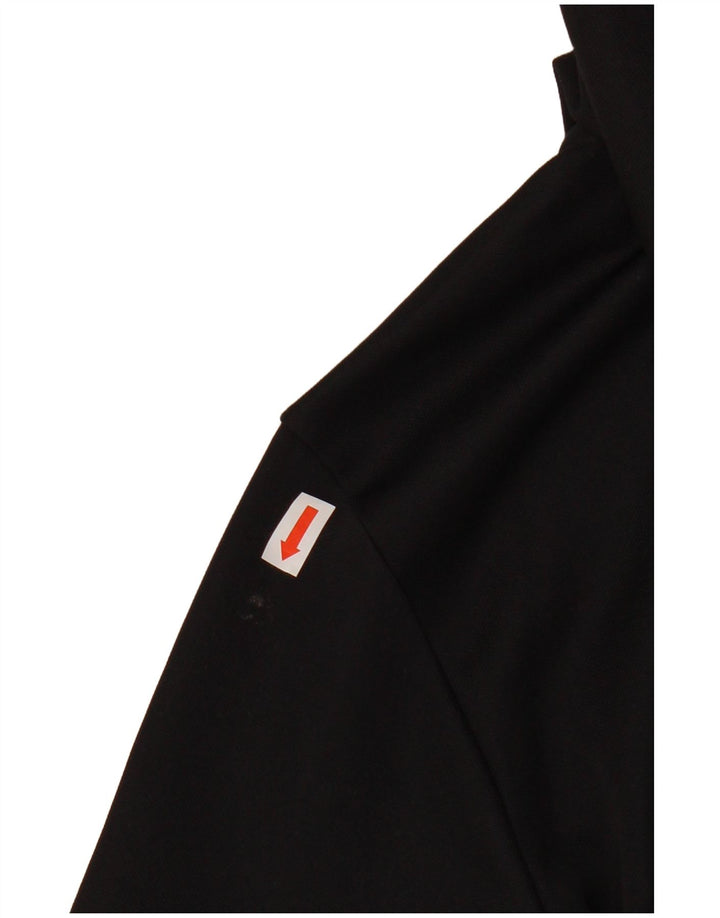 ADIDAS Boys Hooded Tracksuit Top Jacket 9-10 Years  Black Polyester