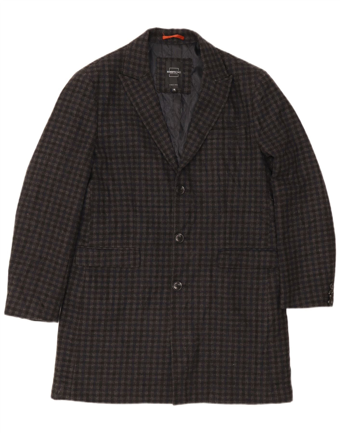 Sonny Bono Herrenmantel UK 42 XL Grau Gingham