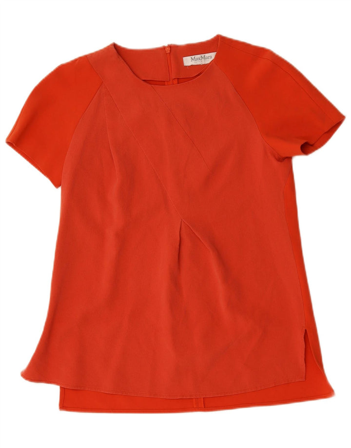 MAX MARA Damen Blusenoberteil UK 12 Mittelrot