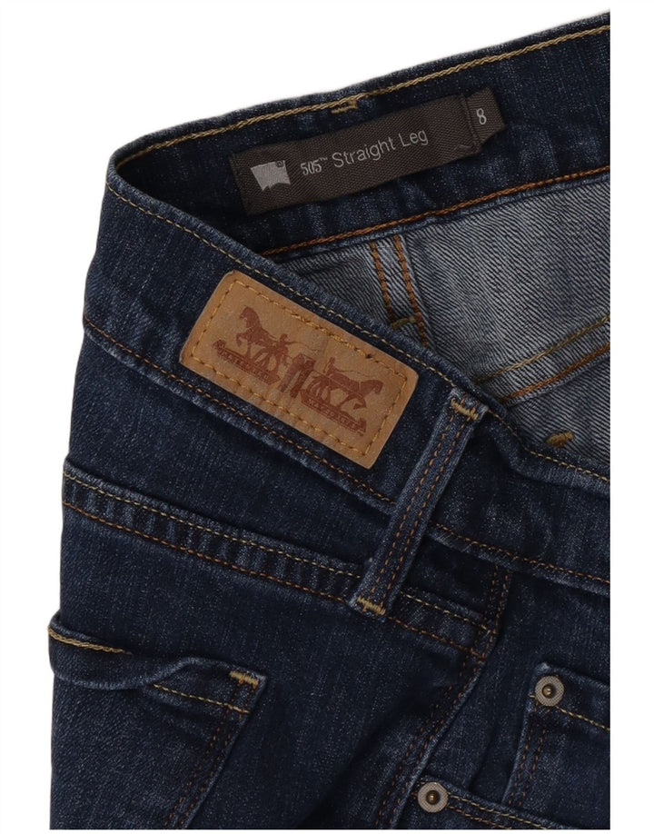 Levi's Damen 505 Straight Jeans US 8 Medium W29 L30 Blaue Baumwolle