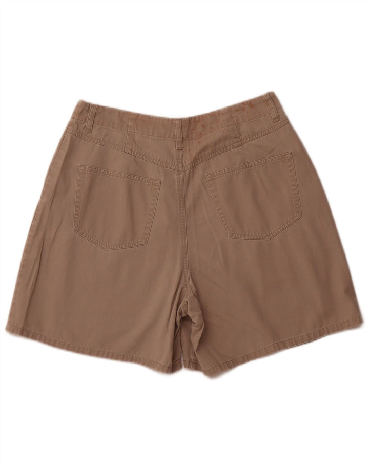 EDDIE BAUER Damen-Chino-Shorts mit hoher Taille und Klammern, US 12, Größe L, W30, Beige