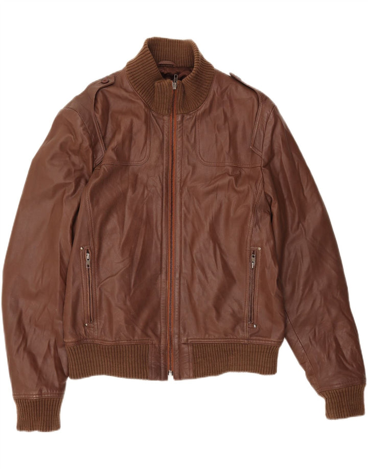 Vintage Herren Lederjacke UK 40 Großes braunes Leder