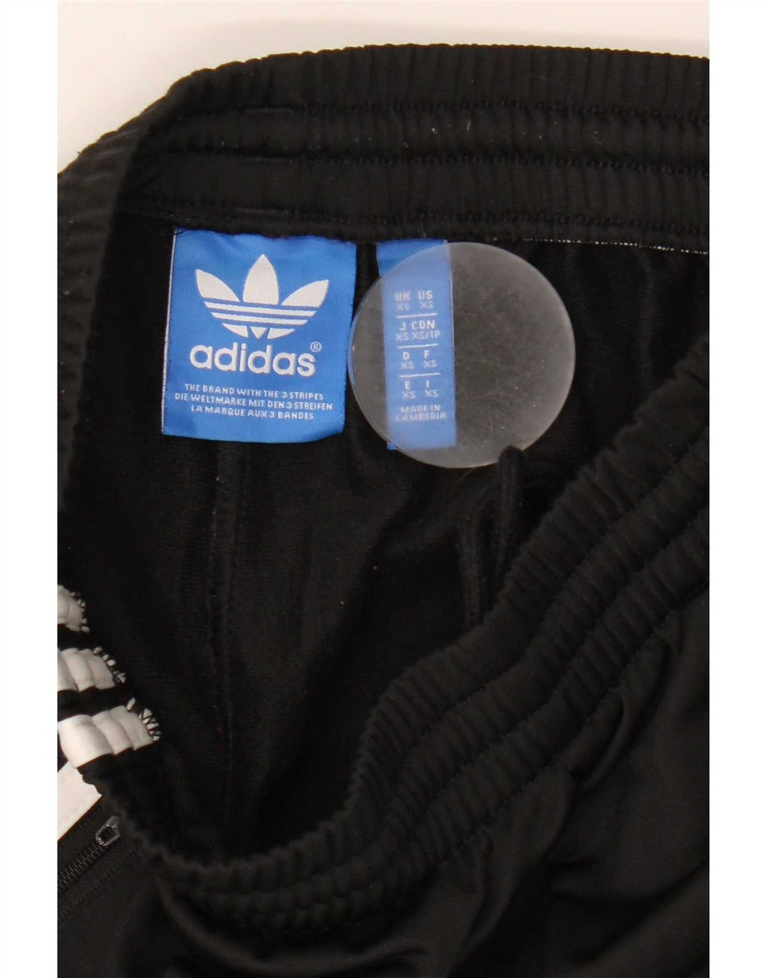 Adidas Damen Trainingshose UK 4 XS Schwarz Polyester