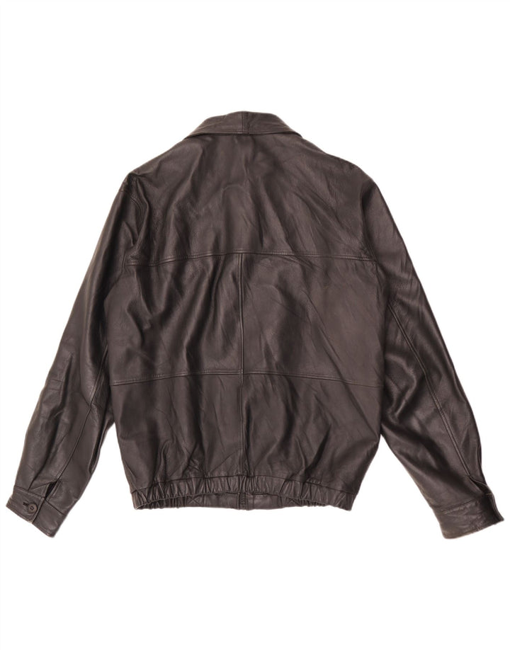 Scout Herren Lederjacke UK 38 Mittelschwarzes Leder