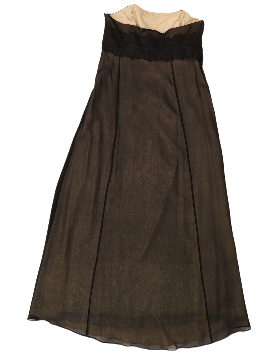 Trägerloses Kleid für Damen von Monsoon, Gr. 44, Größe L, aus schwarzer Seide