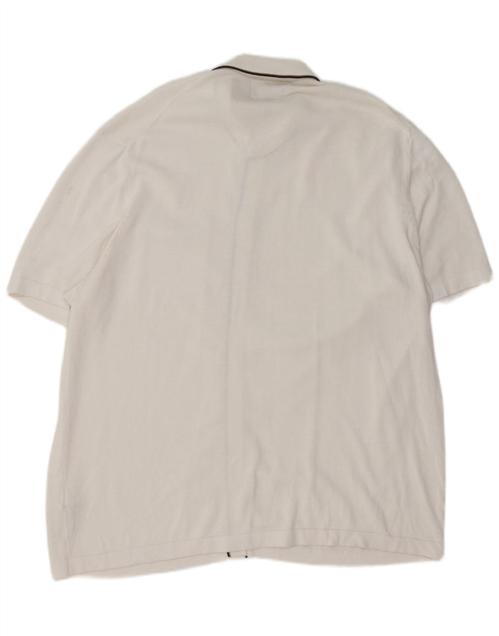 Marks & Spencer Herren-Cardigan mit kurzen Ärmeln, 2XL, Weiß, Modal