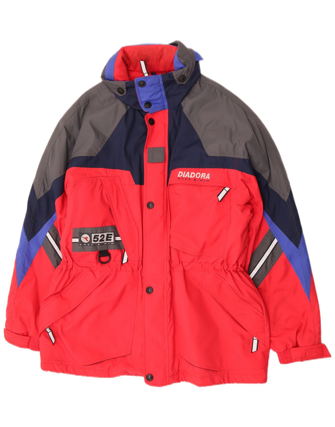 Diadora Herren-Skijacke mit Grafik, UK 42, XL, rotes Farbblock-Polyester