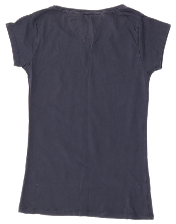 Tommy Hilfiger Damen Grafik-T-Shirt-Oberteil, Größe S, Marineblau