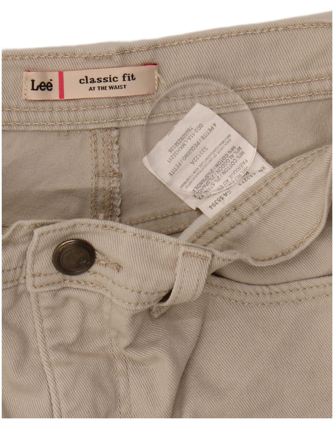 Lee Damen Petite Capri-Jeans US 4 Small W27 L18 Beige