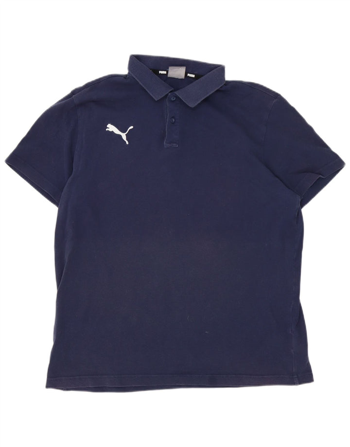 Puma Herren-Poloshirt, groß, marineblau, Baumwolle
