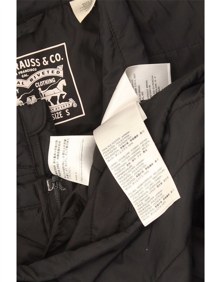 Levi's Herren Wattierte Jacke UK 36 Small Schwarz Polyester