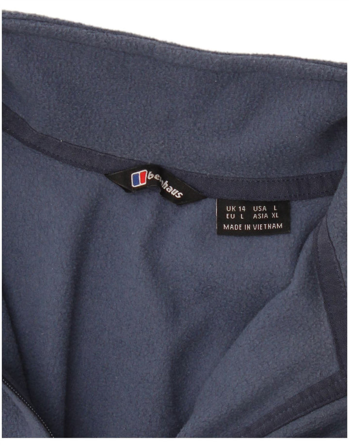 BERGHAUS Damen-Fleecepullover mit Reißverschluss am Hals, Gr. 14, Marineblau