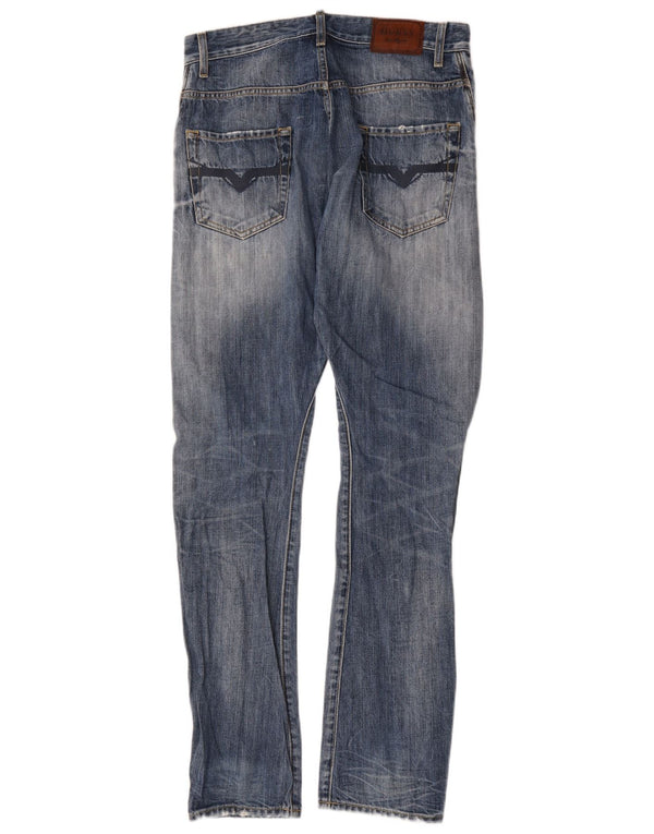 Guess Herren Slim Jeans W30 L34 Blaue Baumwolle